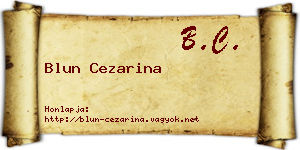 Blun Cezarina névjegykártya